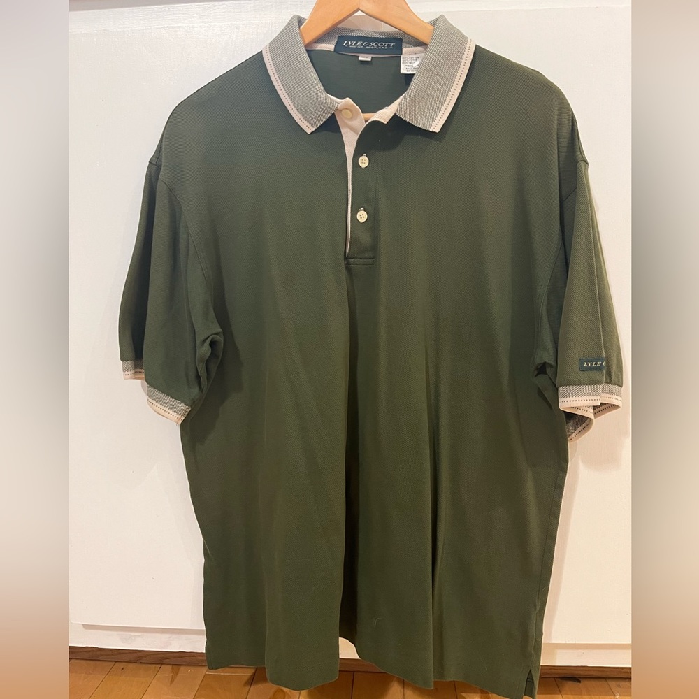 Green Polo Lyle & scott 100% cotton men polo